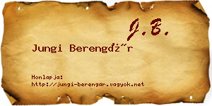 Jungi Berengár névjegykártya